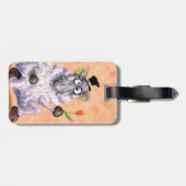 Funny Luggage Tag Ram mit Blume Gepäckanhänger (Rückseite horizontal)