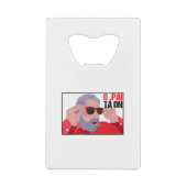Funny Lula Meme mit Sonnenbrille Geldbeutel Flaschenöffner (Rückseite)