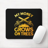 Funny Lumberjack Art for Men Tree Cutter sah Logge Mousepad (Mit Mouse)
