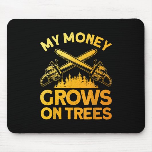 Funny Lumberjack Art for Men Tree Cutter sah Logge Mousepad (Vorne)