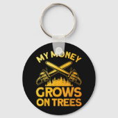 Funny Lumberjack Art for Men Tree Cutter sah Logge Schlüsselanhänger (Vorderseite)