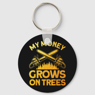 Funny Lumberjack Art for Men Tree Cutter sah Logge Schlüsselanhänger