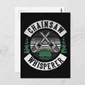 Funny Lumberjack Chainsaw Whisperer Woodworker Postkarte (Vorne/Hinten)