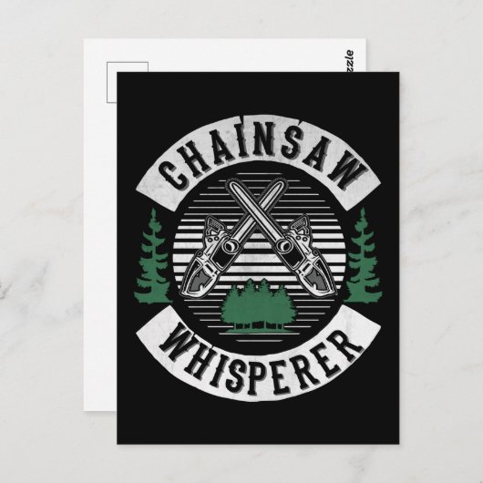 Funny Lumberjack Chainsaw Whisperer Woodworker Postkarte (Vorne/Hinten)