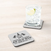 Funny Lumberjack Zitat Old Man Ax Getränkeuntersetzer (Rechte Seite)