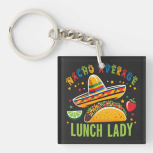 Funny Lunch Lady Cinco De Mayo Tacos mexikanisches Schlüsselanhänger