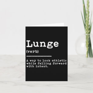 Funny Lunge Definition für Schwert-Move Quote Fe Karte