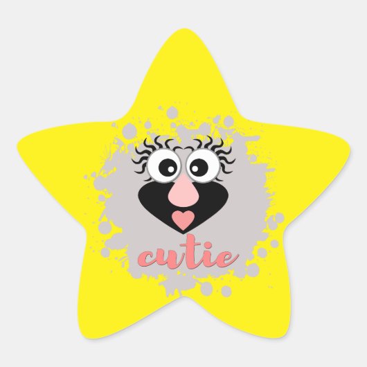 Funny lustig gnome Stern-Aufkleber (Vorderseite)