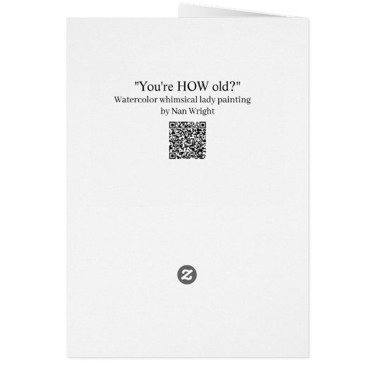 Funny Lying Birthday Lady Card (Hinten)