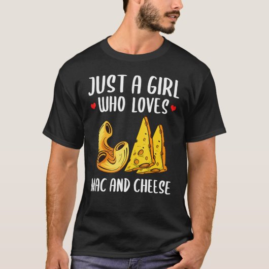 Funny Mac und Käse für Mädchen Frauen Macaroni Käs T-Shirt (Vorderseite)