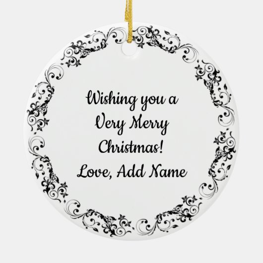 Funny Mac und Käse Gag Geschenk Weihnachtsessen Keramik Ornament (Hinten)