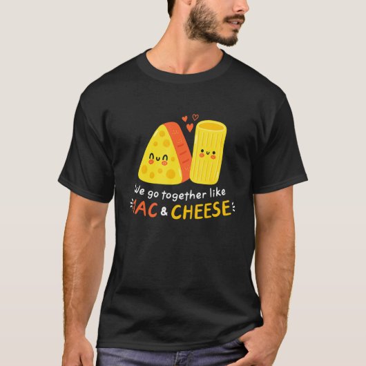 Funny Mac und Käse Liebe Lebensmittel Niedlich Veg T-Shirt (Vorderseite)