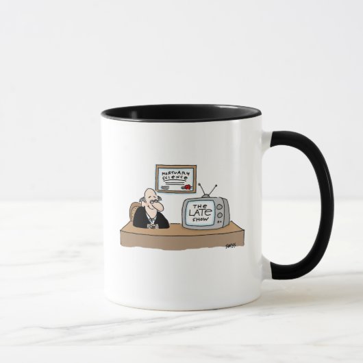 Funny Macabre Undertaker Mortician Cartoon Tasse (Rechts)