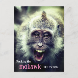 Funny Macaque Foto Feiertagspostkarte