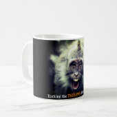Funny Macaque Foto Kaffeetasse (Vorderseite Links)