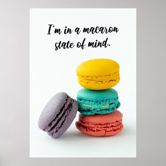 Funny Macaron Puns Living Room Food Wall Art Poster (Vorne)