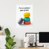 Funny Macaron Puns Living Room Food Wall Art Poster (Heimbüro)