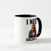 Funny Macaw Parrot Bird Lover Pun Humor Template Tasse (VorderseiteRechts)