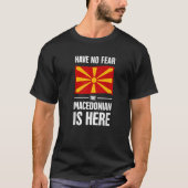 Funny Macedonian Flag Balkan Republic of Mazedonie T-Shirt (Vorderseite)