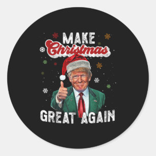 Funny machen Weihnachten wieder großartig Ugly Wei Runder Aufkleber