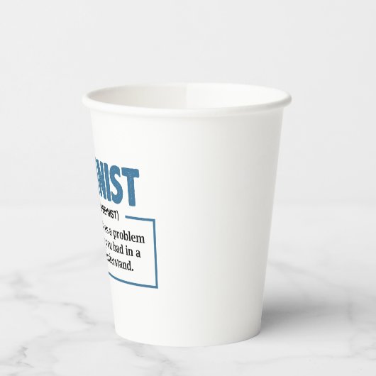 Funny Machinist Definition Gag Pappbecher (Links)