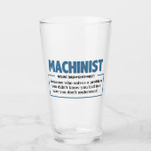 Funny Machinist Definition Glas (Vorderseite)
