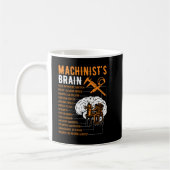 Funny Machinist Geschenke - Machinistisches Gehirn Kaffeetasse (Links)