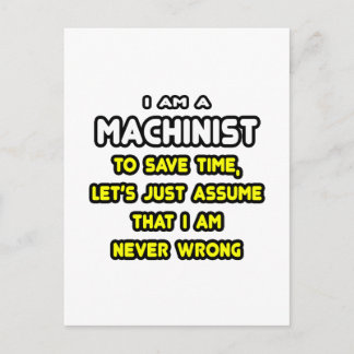 Funny Machinist T - Shirt und Geschenke Postkarte