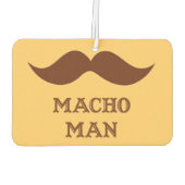 Funny Macho Man Mustache Autolufterfrischer (Rückseite)