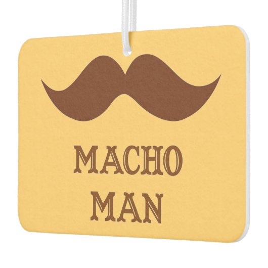 Funny Macho Man Mustache Autolufterfrischer (Links)