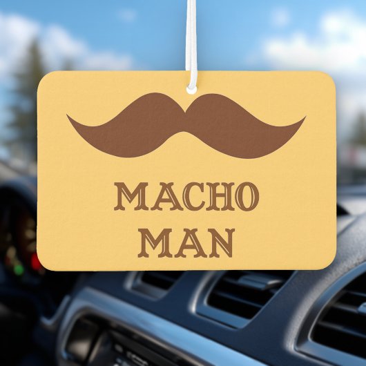 Funny Macho Man Mustache Autolufterfrischer