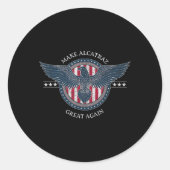 Funny macht Alcatraz wieder groß Trump USA 2 Runder Aufkleber (Vorderseite)