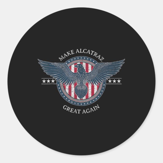 Funny macht Alcatraz wieder groß Trump USA 2 Runder Aufkleber (Vorderseite)