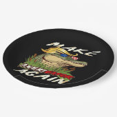 Funny macht Amerigator wieder Donald Parody Americ Pappteller (Schrägansicht)