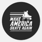 Funny macht Amerika Skate wieder Geschenkroller Sk Runder Aufkleber (Vorderseite)