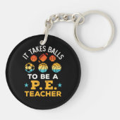 Funny macht Balls zum PE-Lehrer Schlüsselanhänger (Rückseite)
