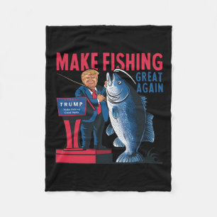 Funny macht Fischen wieder großartig Trump Fischer Fleecedecke