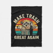 Funny macht Müll wieder groß Trump Müllhaufen Fleecedecke (Vorderseite)