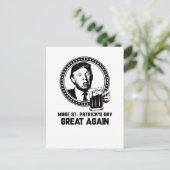 Funny macht St. Patrick's Day wieder groß Postkarte (Stehend Vorderseite)