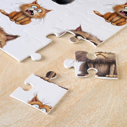 Funny Mad Angry Cats Niedlich Puzzle (Seite)