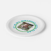 Funny Mad Baby Playing Cards Pappteller (Schrägansicht)