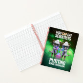 Funny Mad Cat Scientists planen Weltherrschaft Notizblock (Innenseite)