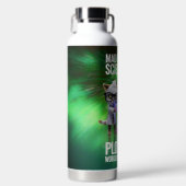 Funny Mad Cat Scientists planen Weltherrschaft Trinkflasche (Vorderseite)
