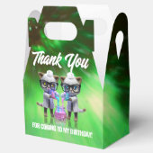 Funny Mad Cat Scientists Purfect Birthday Geschenkschachtel (Geöffnet)