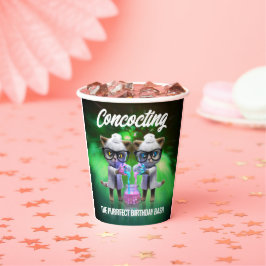 Funny Mad Cat Scientists Purfect Birthday Pappbecher