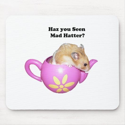 Funny Mad Hatter Dormouse Alice im Wunderland Mousepad (Vorne)