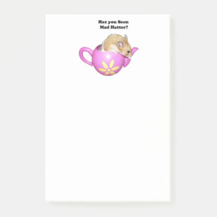 Funny Mad Hatter Dormouse Alice im Wunderland Post-it Klebezettel