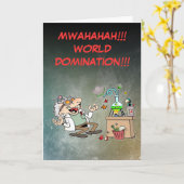 Funny Mad Scientist Karte (Gelbe Blume)