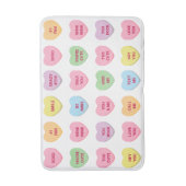 Funny mädchenhafte niedliche Konversation Süßes He Badematte (Vorderseite Vertikal)