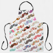 Funny mädchenhaften bunten Blumenmuster Schnurrbar Schürze (Vorderseite)